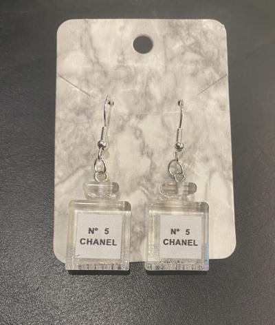 Chanel no 5 örhänge silver